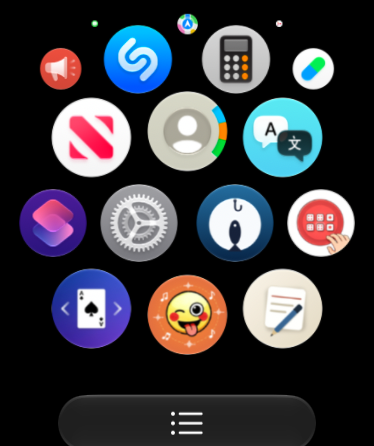 Apple Watch home screen showing the collection's apps