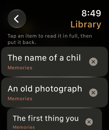 Library of writing stories