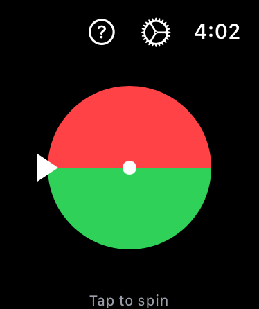 Tap to spin the wheel
