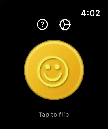 YesNoWatch coin flip demo